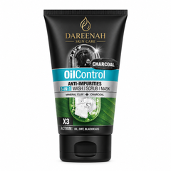 Dareenah Men Oil Control 3 In 1 Charcoal Face Wash
