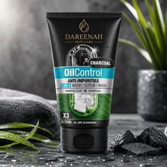 Dareenah Men Oil Control 3 In 1 Charcoal Face Wash