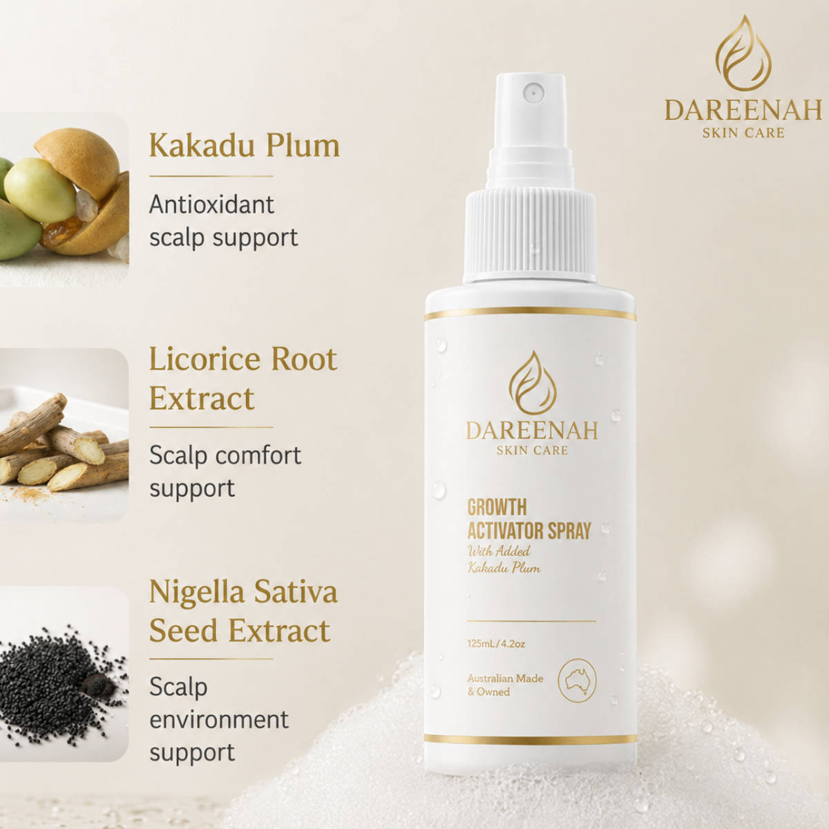 Dareenah Growth Activator Hair Spray with Kakadu Plum
