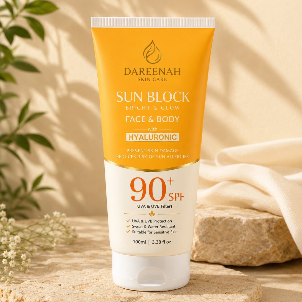 Dareenah Sun Block Bright & Glow SPF 90+